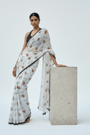 Chai, Unfiltered | Handloom Mul Cotton | Indidha Saree