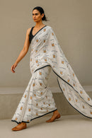 Chai, Unfiltered | Handloom Mul Cotton | Indidha Saree
