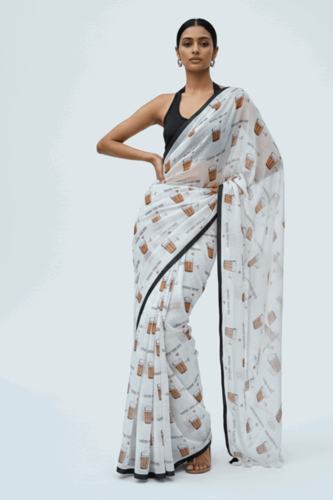 Chai, Unfiltered | Mul Cotton | Indidha Saree