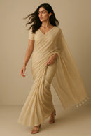 Chandan Leher | Handloom Mul Cotton | Indidha Saree