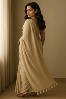 Chandan Leher | Handloom Mul Cotton | Indidha Saree