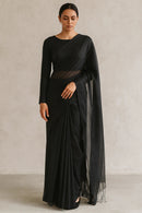 CHARCOAL DUST | Handloom Tissue | Indidha Saree