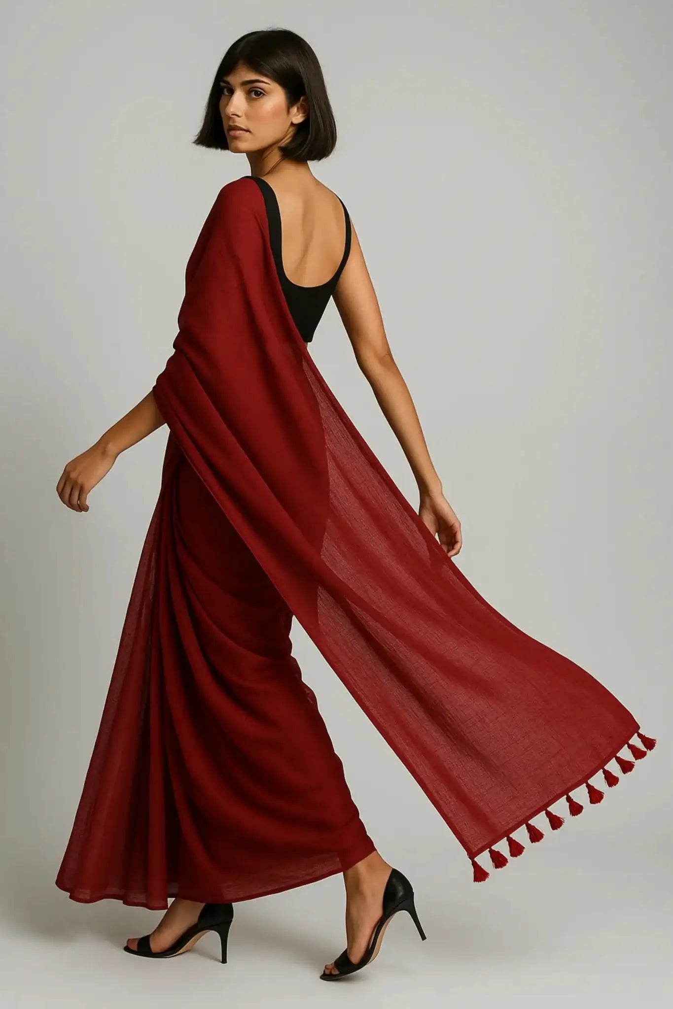 CHERRY CHARM | Mul Cotton | Indidha Saree