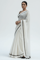 City Monochrome | Mul Cotton | Indidha Saree