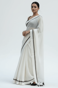 City Monochrome | Mul Cotton | Indidha Saree