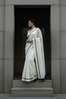 City Monochrome | Mul Cotton | Indidha Saree
