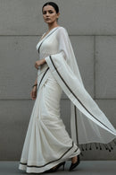 City Monochrome | Mul Cotton | Indidha Saree