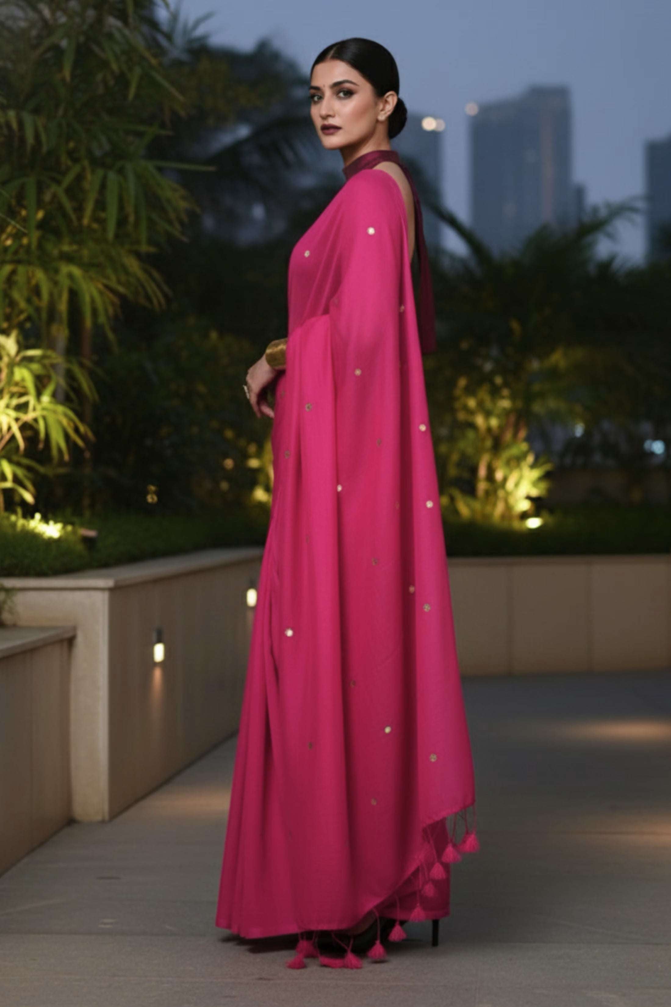 Rosette Dawn | Mul Cotton | Indidha Saree