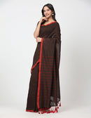 CRIMSON BROWN | Cotton | Indidha Saree