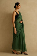 Dark Grace | Handloom Mul Cotton | Indidha Saree