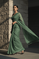 Dark Grace | Handloom Mul Cotton | Indidha Saree