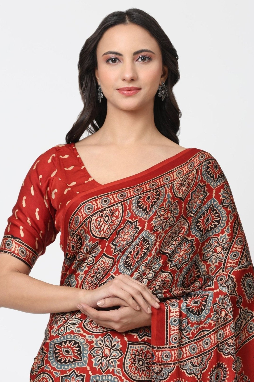 DESERT SYMPHONY | Modal Silk | Ajrakh Print | Indidha Saree