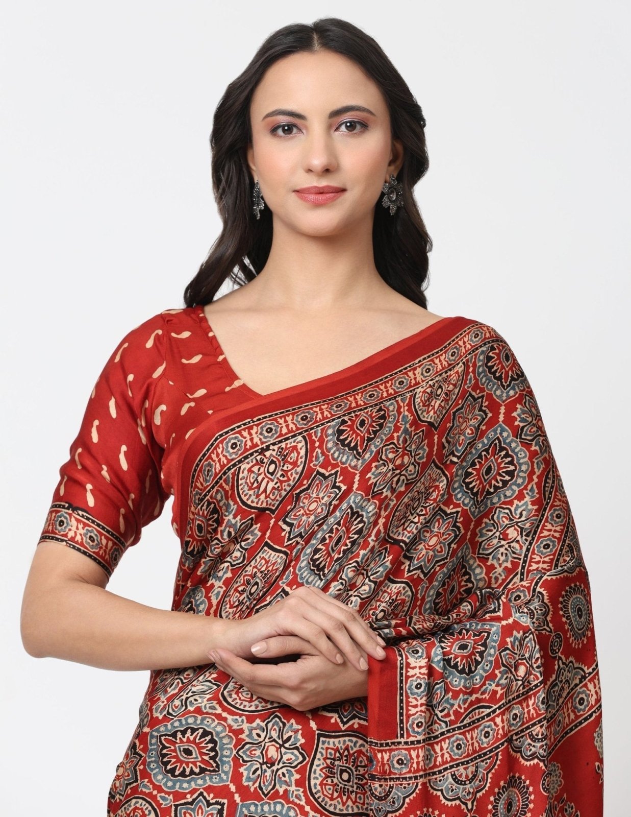 DESERT SYMPHONY | Modal Silk | Ajrakh Print | Indidha Saree