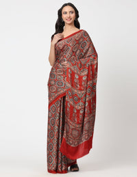 DESERT SYMPHONY | Modal Silk | Ajrakh Print | Indidha Saree