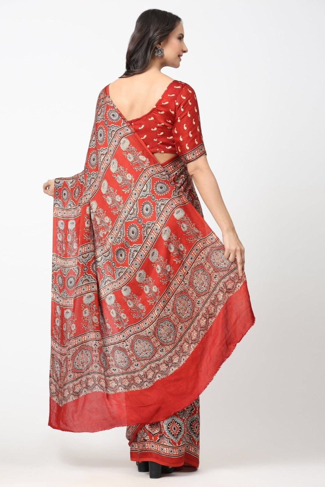 DESERT SYMPHONY | Modal Silk | Ajrakh Print | Indidha Saree
