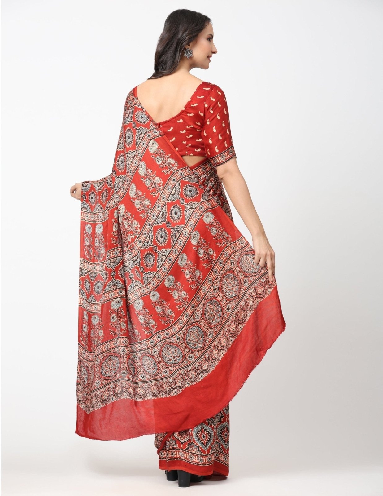 DESERT SYMPHONY | Modal Silk | Ajrakh Print | Indidha Saree