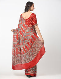 DESERT SYMPHONY | Modal Silk | Ajrakh Print | Indidha Saree