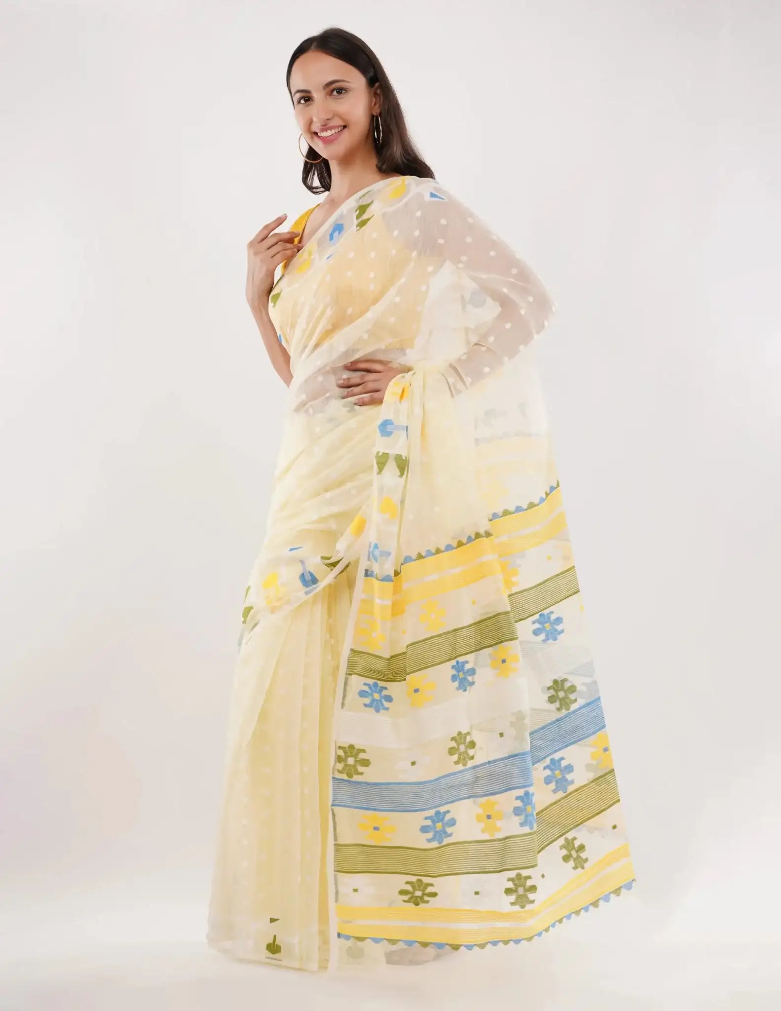 DEWDROP DREAMS | Pure Cotton | Indidha Saree