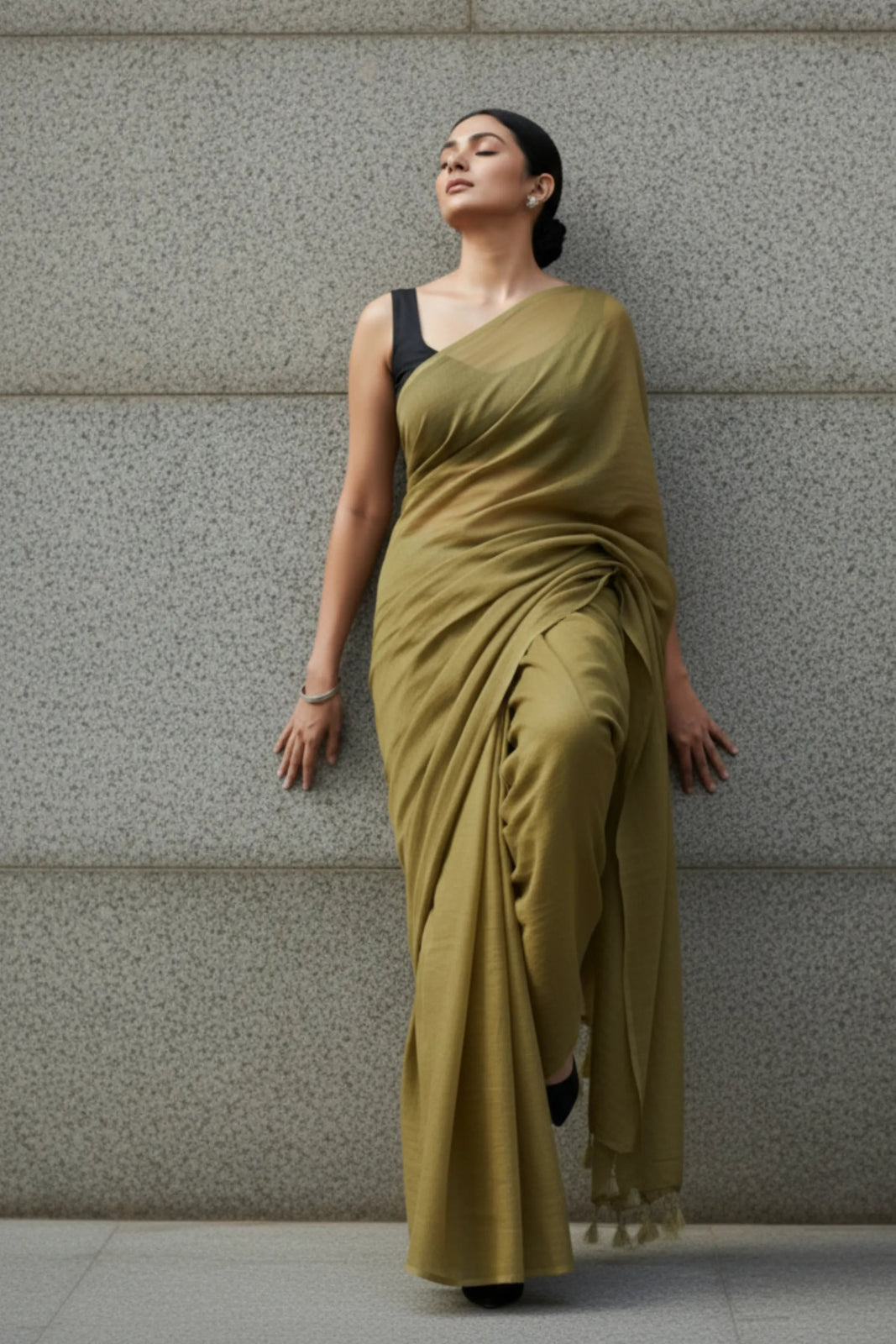 Dune Verse | Handloom Mul Cotton | Indidha Saree