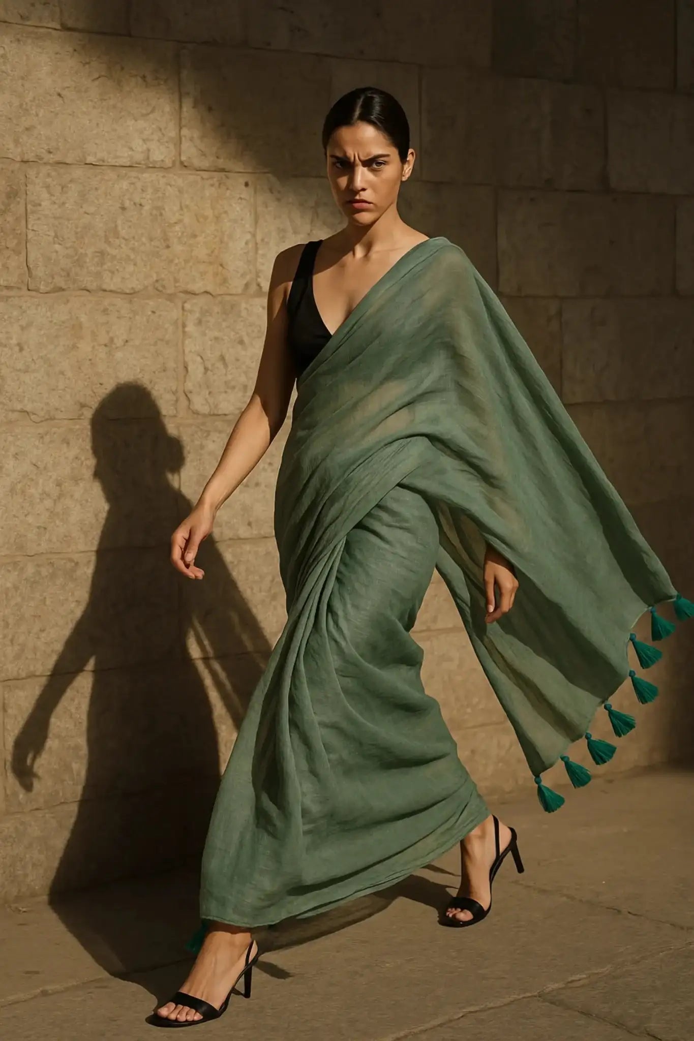 Dust & Desire | Mul Cotton | Indidha Saree