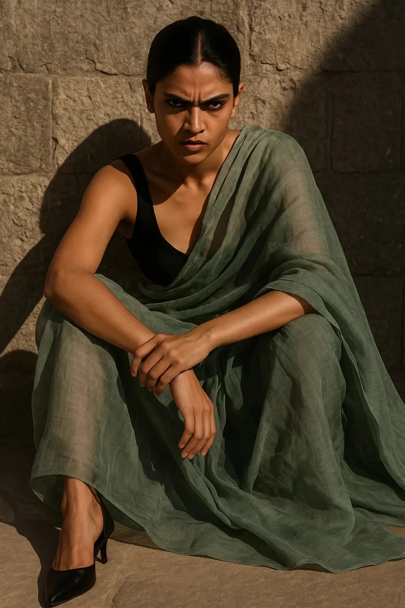 Dust & Desire | Handloom Mul Cotton | Indidha Saree