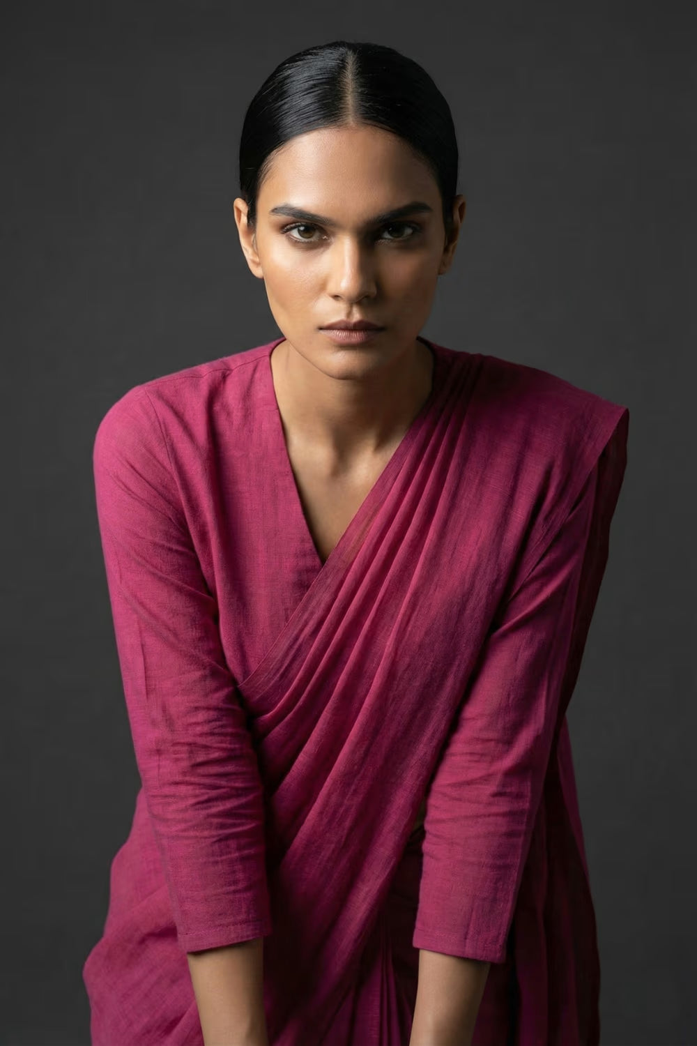 Wild Rose | Mul Cotton | Indidha Saree