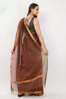EARTHY BROWN | Kota Doria | Indidha Saree