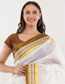 EARTHY BROWN | Pure Cotton | Indidha Saree