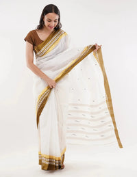 EARTHY BROWN | Pure Cotton | Indidha Saree