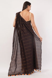 EARTHY COFFEE | Cotton | Indidha Saree