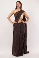 EARTHY COFFEE | Cotton | Indidha Saree