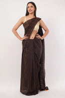 EARTHY COFFEE | Cotton | Indidha Saree