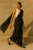 Ebon Drape | Mul Cotton | Indidha Saree