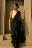 Ebon Drape | Mul Cotton | Indidha Saree