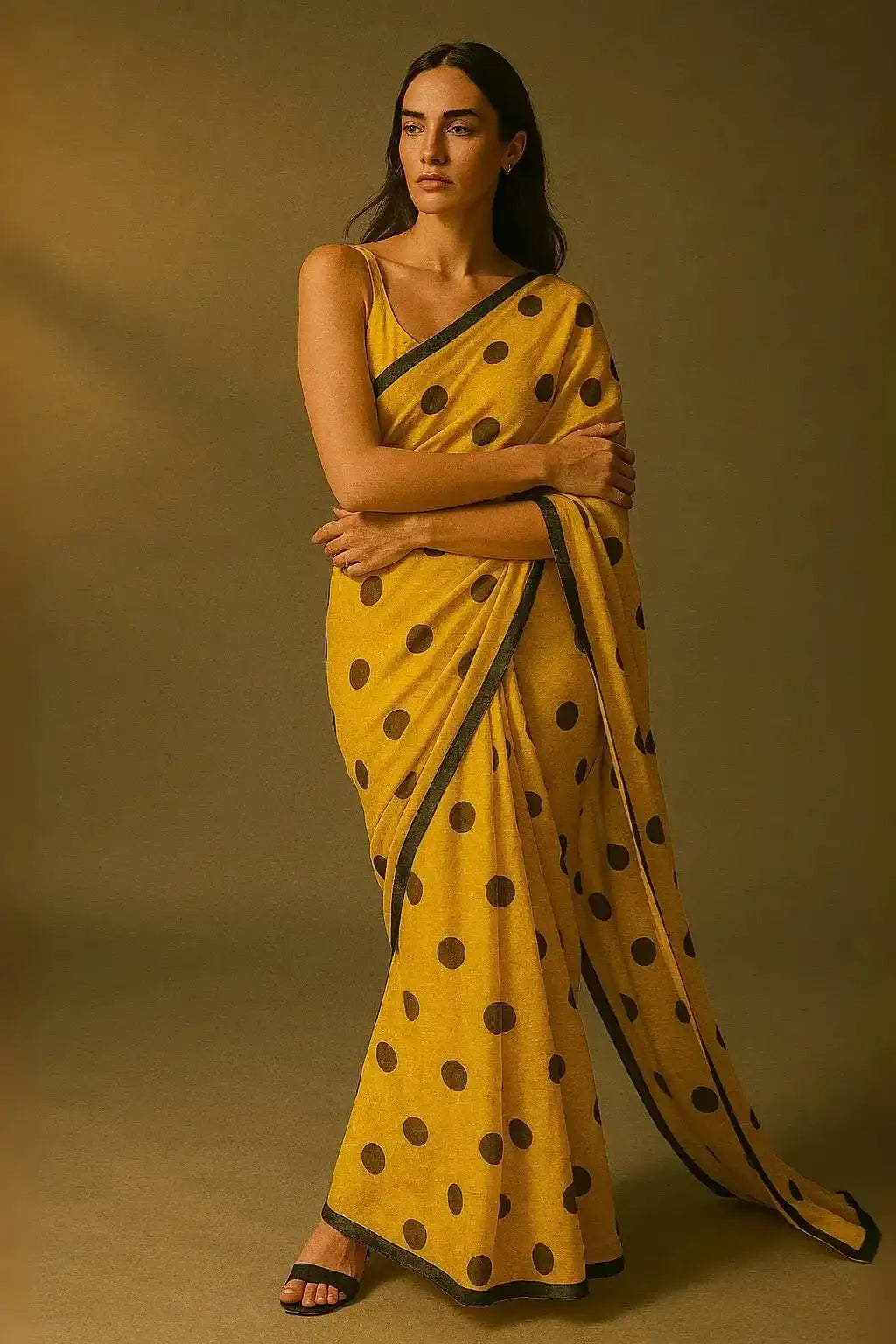 EBONY SUNSHINE | Mul Cotton | Indidha Saree
