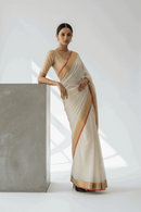 ELEGANCE IN IVORY | Handloom Cotton | Indidha Saree