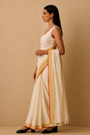 ELEGANCE IN IVORY | Handloom Cotton | Indidha Saree