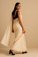 ELEGANCE IN IVORY | Handloom Cotton | Indidha Saree