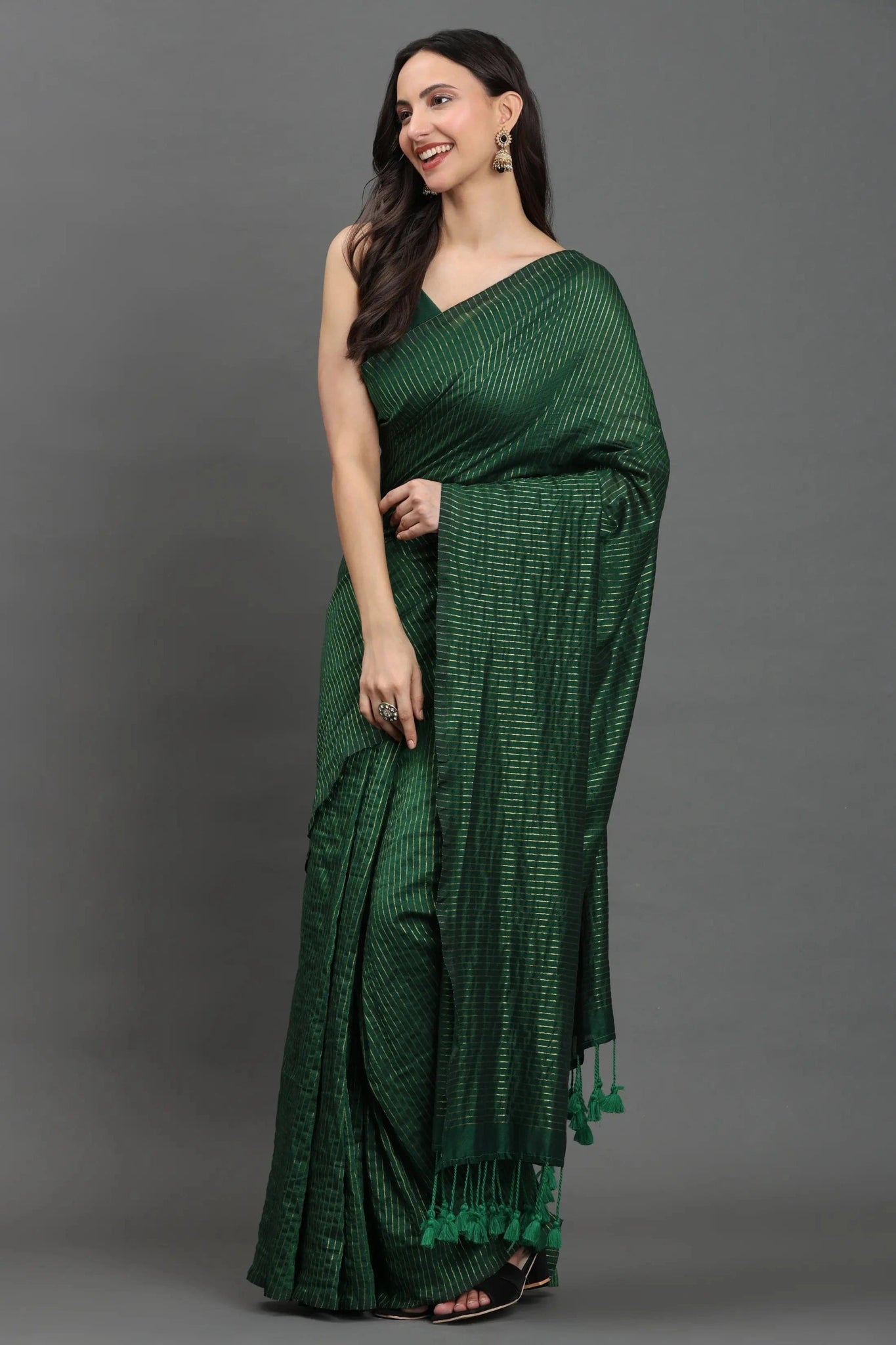 EMERALD ENCHANTMENT | Cotton | Indidha Saree