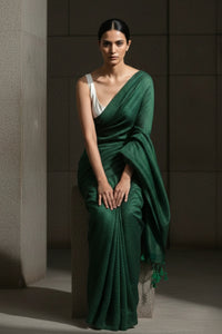 EMERALD ENCHANTMENT | Cotton | Indidha Saree