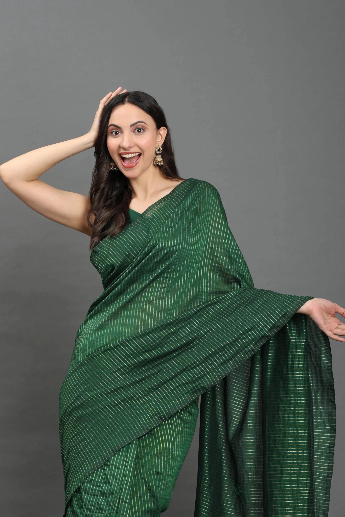 EMERALD ENCHANTMENT | Cotton | Indidha Saree