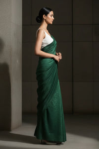 EMERALD ENCHANTMENT | Cotton | Indidha Saree