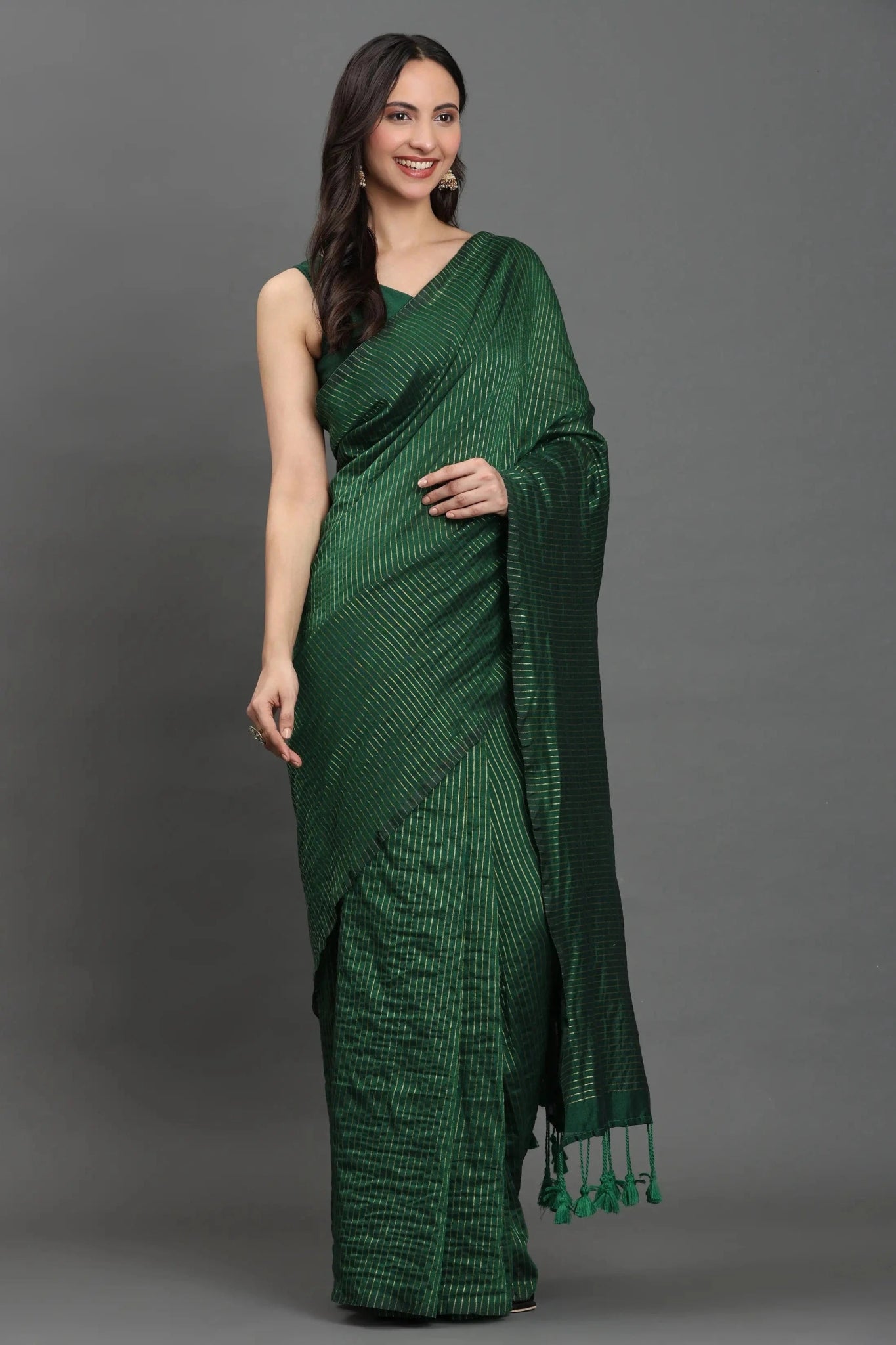 EMERALD ENCHANTMENT | Cotton | Indidha Saree