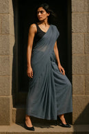 Evening Mist | Handloom Mul Cotton | Indidha Saree