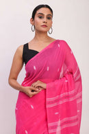 Fierce Pink | Mul Cotton | Indidha Saree
