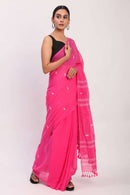 Fierce Pink | Mul Cotton | Indidha Saree