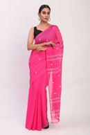 Fierce Pink | Mul Cotton | Indidha Saree