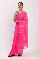 Fierce Pink | Mul Cotton | Indidha Saree