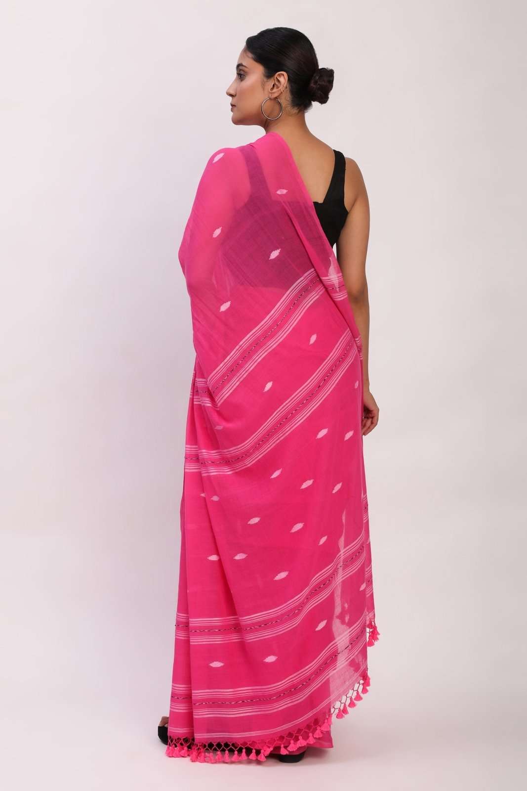 Fierce Pink | Mul Cotton | Indidha Saree