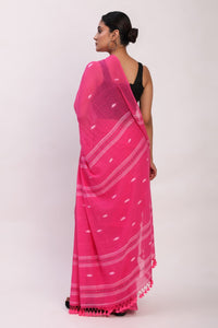 Fierce Pink | Mul Cotton | Indidha Saree